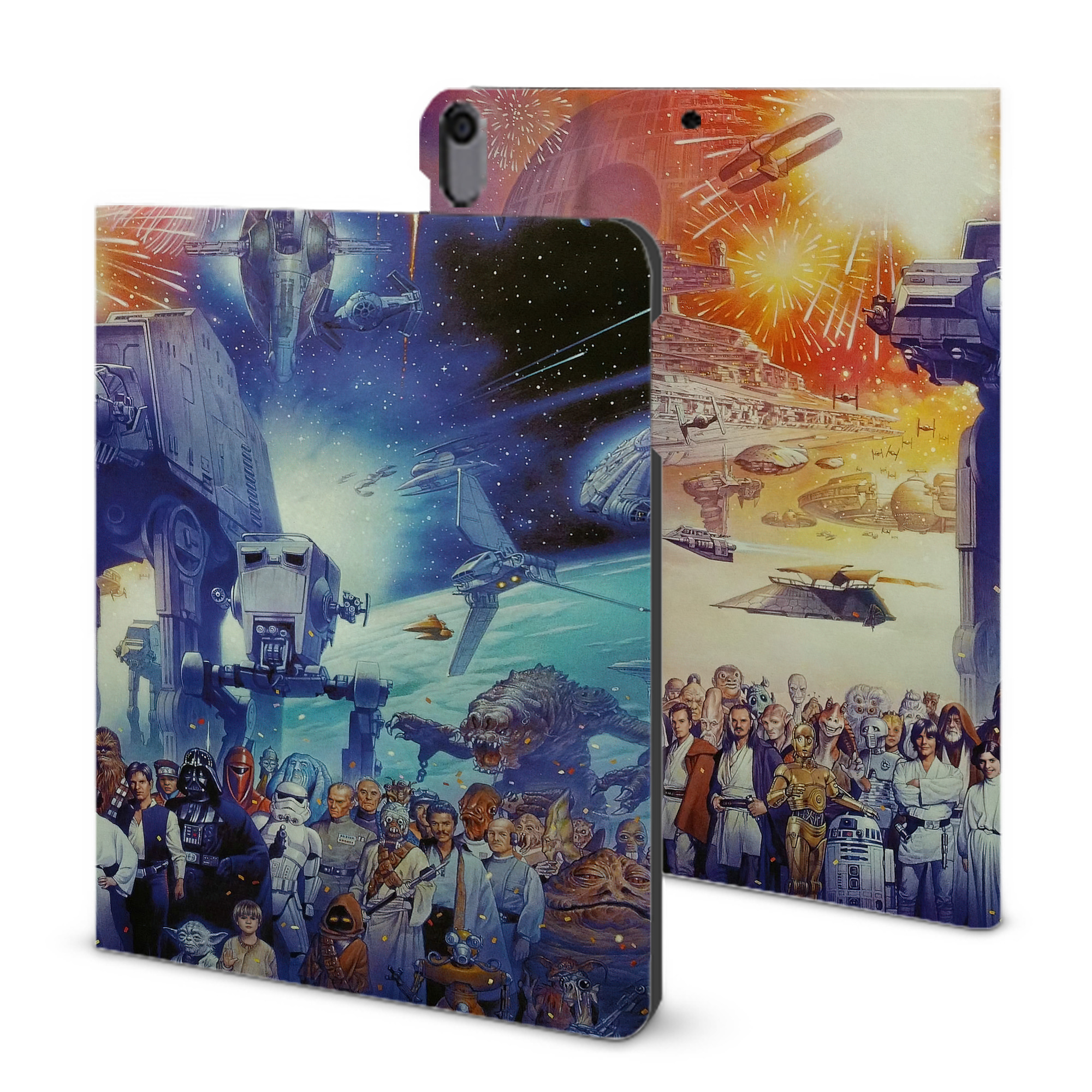 （画像用） スター・ウォーズ Star Wars IPad ケース ブック型 PUレザー TPU 耐衝撃 軽量 薄型 ペン収納なし 全面保護 IPad 各モデル対応